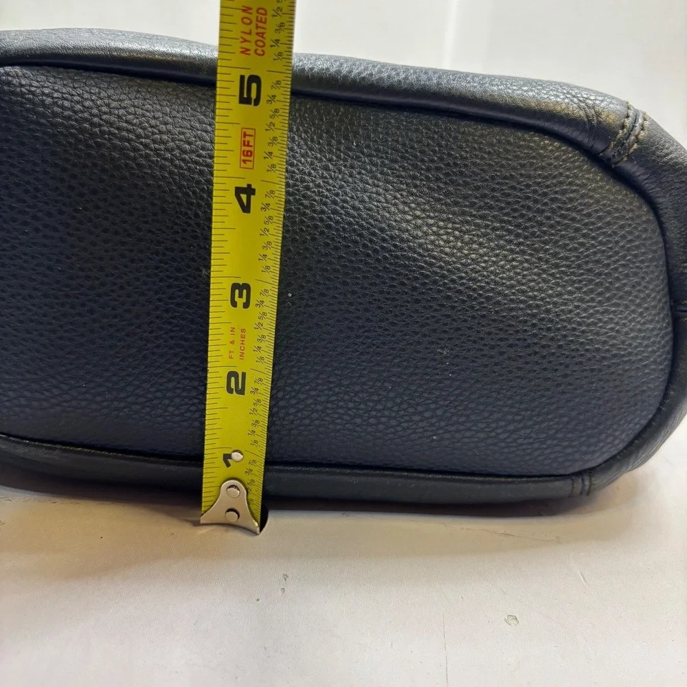 Vtg Sequioa‎ The Sak Navy Blue Pebbled Genuine Leather Hobo Shoulder Bag